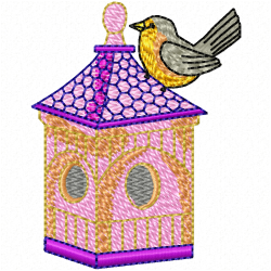 Bird Houses Embroidery Design 6 Bird Houses Embroidery Design 6